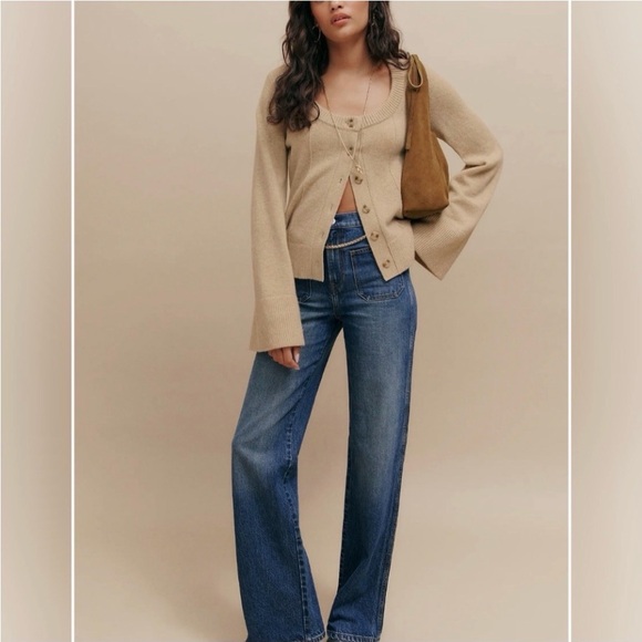 Reformation Denim - Reformation Alyssa High Rise Wide Leg Long Jeans, Size 29